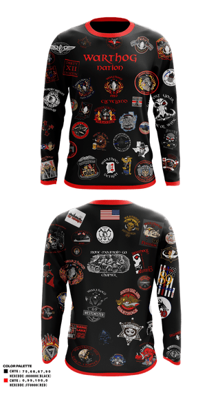 Long Sleeve Performance Shirt, Warthogs, other, Teamtime, Team time, sublimation, custom sports apparel, team uniforms, spirit wear, spiritwear, sports uniforms, custom shirts, team store, custom team store, fundraiser sports, apparel fundraiser