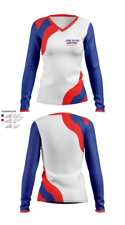 LI LIGHTNING 27443387 Women's Long Sleeve V-neck Shirt - 2