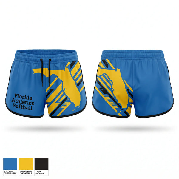 Womens Shorts, Florida Athletics Softball, Softball, Teamtime, Team time, sublimation, custom sports apparel, team uniforms, spirit wear, spiritwear, sports uniforms, custom shirts, team store, custom team store, fundraiser sports, apparel fundraiser