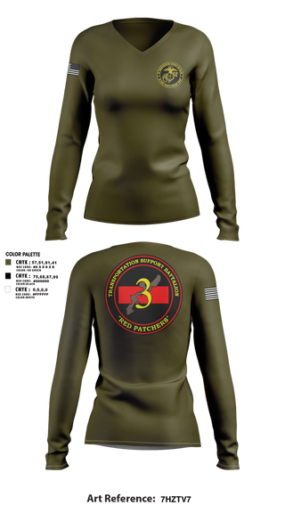 Womens Long Sleeve Vneck Shirt, 3rd TSB, , Teamtime, Team time, sublimation, custom sports apparel, team uniforms, spirit wear, spiritwear, sports uniforms, custom shirts, team store, custom team store, fundraiser sports, apparel fundraiser