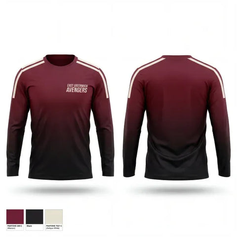 Long Sleeve Performance Shirt, East Greenwich Avengers, Men's Lacrosse, Teamtime, Team time, sublimation, custom sports apparel, team uniforms, spirit wear, spiritwear, sports uniforms, custom shirts, team store, custom team store, fundraiser sports, apparel fundraiser