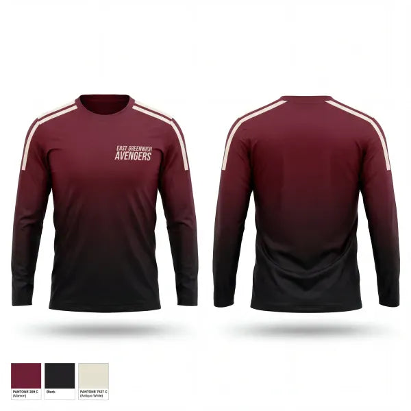 Long Sleeve Performance Shirt, East Greenwich Avengers, Men's Lacrosse, Teamtime, Team time, sublimation, custom sports apparel, team uniforms, spirit wear, spiritwear, sports uniforms, custom shirts, team store, custom team store, fundraiser sports, apparel fundraiser