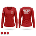 SOUTHEND FIRE DEPARTMENT Women's Long Sleeve V-neck Shirt - 1