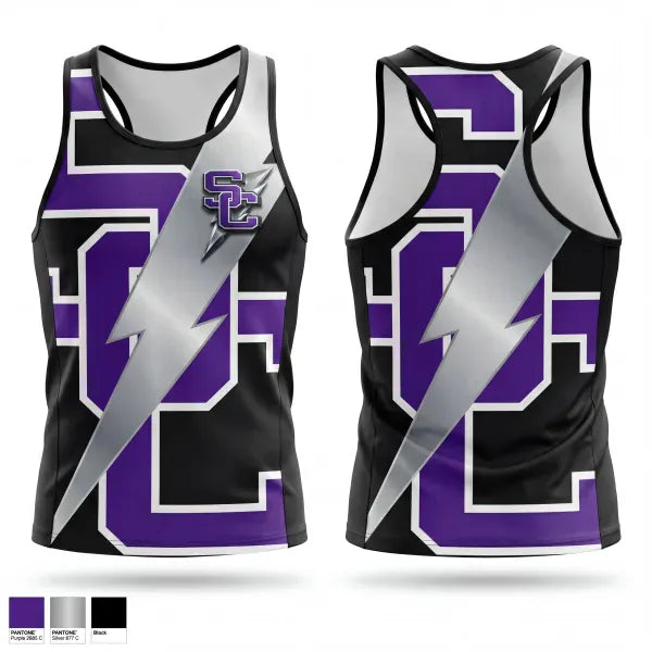 Mens Track Singlet, Stuart Cramer High School Track & Field, Track & Field, Teamtime, Team time, sublimation, custom sports apparel, team uniforms, spirit wear, spiritwear, sports uniforms, custom shirts, team store, custom team store, fundraiser sports, apparel fundraiser