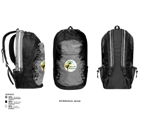 Gear Bag, Emerald Illusions Dance Team, Spirit Store, Teamtime, Team time, sublimation, custom sports apparel, team uniforms, spirit wear, spiritwear, sports uniforms, custom shirts, team store, custom team store, fundraiser sports, apparel fundraiser