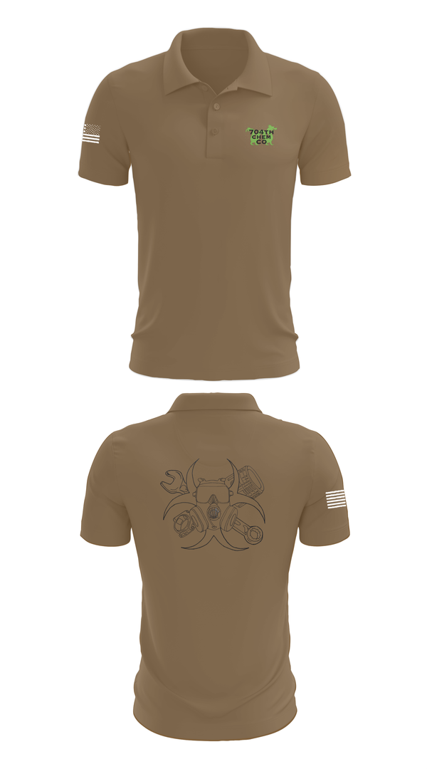 Short Sleeve Performance Polo, 704th Chem Co, , Teamtime, Team time, sublimation, custom sports apparel, team uniforms, spirit wear, spiritwear, sports uniforms, custom shirts, team store, custom team store, fundraiser sports, apparel fundraiser