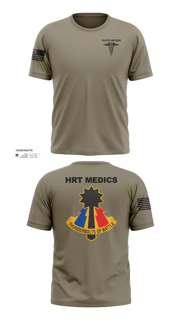 Old School Cotton Feel Shirt, 194th AR BDE HRT Medics, Army, Teamtime, Team time, sublimation, custom sports apparel, team uniforms, spirit wear, spiritwear, sports uniforms, custom shirts, team store, custom team store, fundraiser sports, apparel fundraiser
