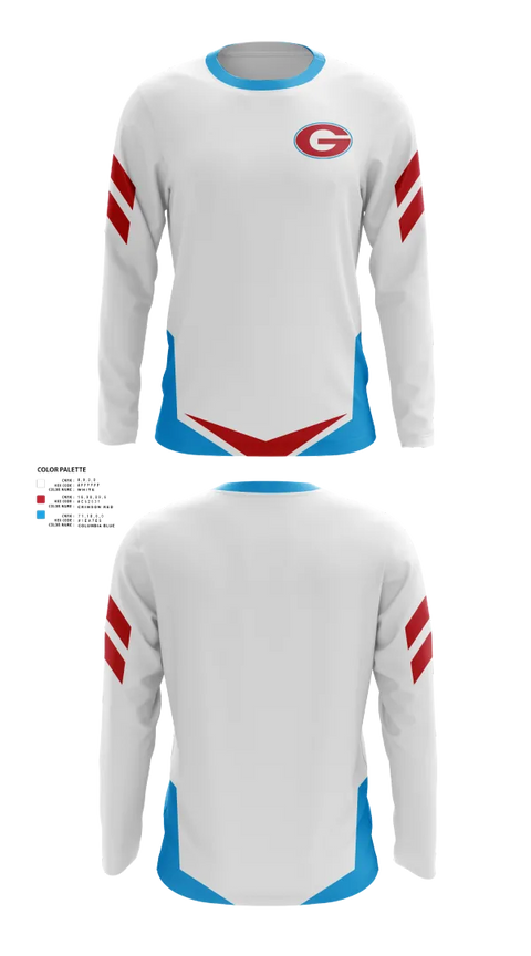 Long Sleeve Performance Shirt, Granger Lancers Football, , Teamtime, Team time, sublimation, custom sports apparel, team uniforms, spirit wear, spiritwear, sports uniforms, custom shirts, team store, custom team store, fundraiser sports, apparel fundraiser