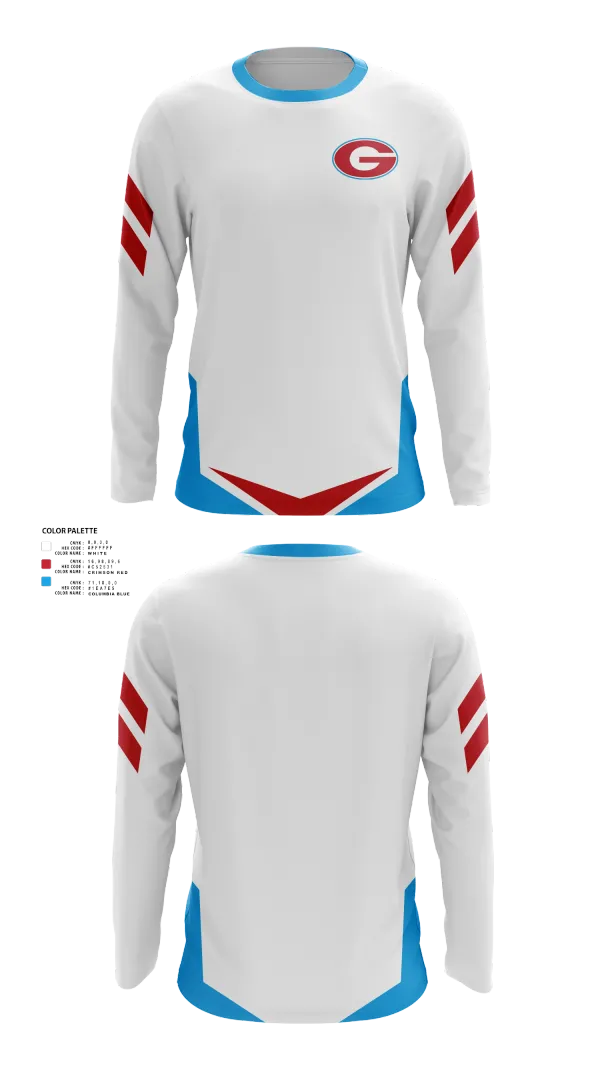 Long Sleeve Performance Shirt, Granger Lancers Football, , Teamtime, Team time, sublimation, custom sports apparel, team uniforms, spirit wear, spiritwear, sports uniforms, custom shirts, team store, custom team store, fundraiser sports, apparel fundraiser