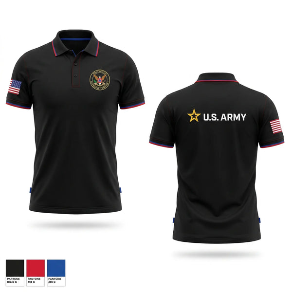 Short Sleeve Performance Polo, Arlington National Cemetery, Army, Teamtime, Team time, sublimation, custom sports apparel, team uniforms, spirit wear, spiritwear, sports uniforms, custom shirts, team store, custom team store, fundraiser sports, apparel fundraiser