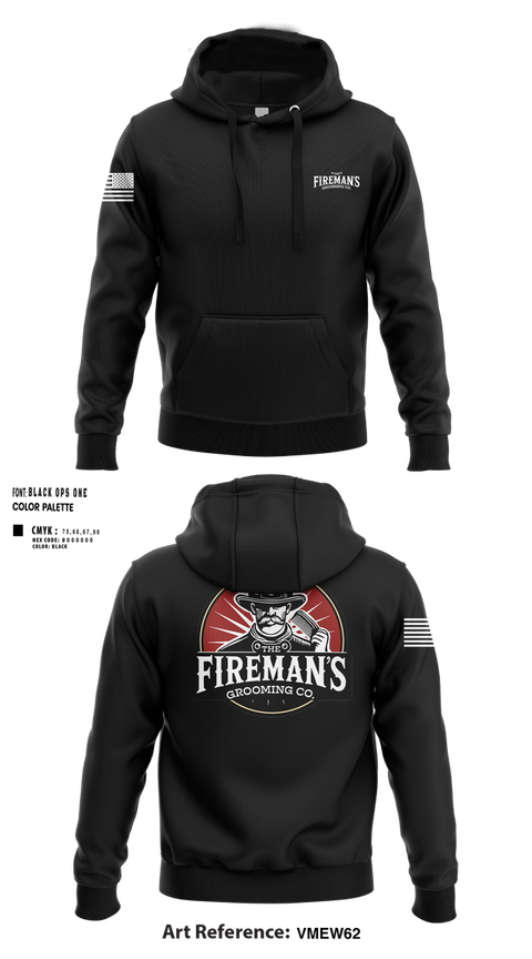 Hoodie, The Fireman,s Grooming Co., , Teamtime, Team time, sublimation, custom sports apparel, team uniforms, spirit wear, spiritwear, sports uniforms, custom shirts, team store, custom team store, fundraiser sports, apparel fundraiser