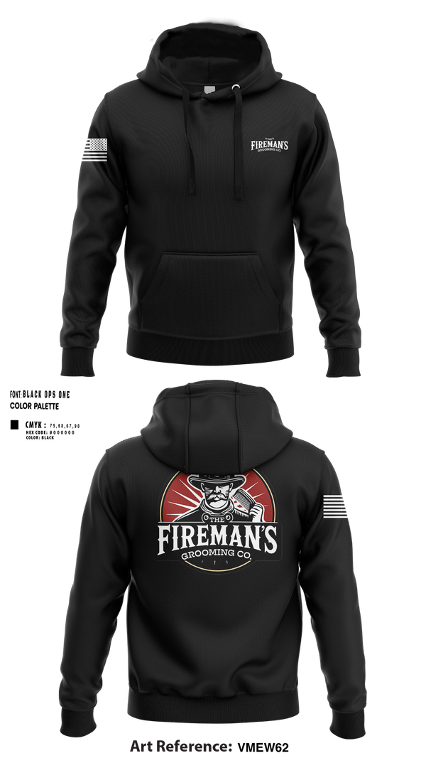 Hoodie, The Fireman,s Grooming Co., , Teamtime, Team time, sublimation, custom sports apparel, team uniforms, spirit wear, spiritwear, sports uniforms, custom shirts, team store, custom team store, fundraiser sports, apparel fundraiser