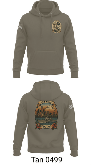 Hoodie, USS Kidd, Navy, Teamtime, Team time, sublimation, custom sports apparel, team uniforms, spirit wear, spiritwear, sports uniforms, custom shirts, team store, custom team store, fundraiser sports, apparel fundraiser