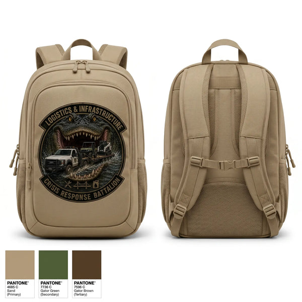 Gear Bag, Logistics & Infrastructure Platoon Crisis Response Battalion, National Guard, Teamtime, Team time, sublimation, custom sports apparel, team uniforms, spirit wear, spiritwear, sports uniforms, custom shirts, team store, custom team store, fundraiser sports, apparel fundraiser