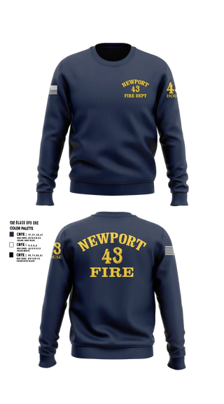 Crew Neck Sweatshirt, Newport Fire Department, Fire Department, Teamtime, Team time, sublimation, custom sports apparel, team uniforms, spirit wear, spiritwear, sports uniforms, custom shirts, team store, custom team store, fundraiser sports, apparel fundraiser