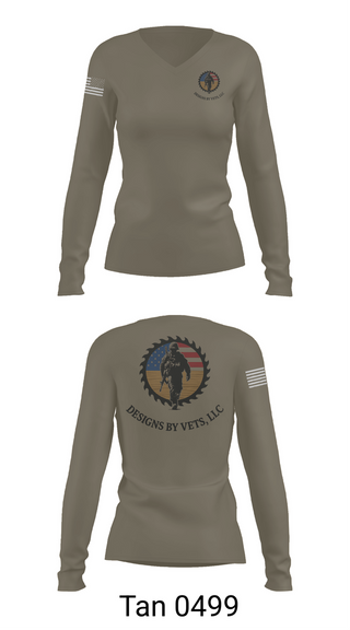 Womens Long Sleeve Vneck Shirt, Designs By Vets, , Teamtime, Team time, sublimation, custom sports apparel, team uniforms, spirit wear, spiritwear, sports uniforms, custom shirts, team store, custom team store, fundraiser sports, apparel fundraiser