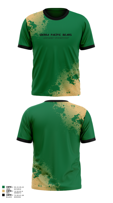 Short Sleeve Performance Shirt, Sierra Pacífic Bears, Cross Country, Teamtime, Team time, sublimation, custom sports apparel, team uniforms, spirit wear, spiritwear, sports uniforms, custom shirts, team store, custom team store, fundraiser sports, apparel fundraiser