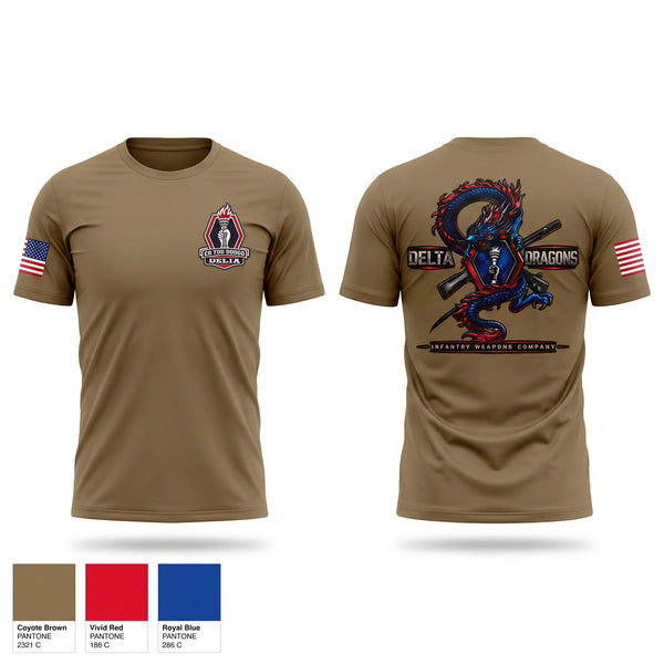 Short Sleeve Performance Shirt, Delta Company 100BN 442IN REGT, Army, Teamtime, Team time, sublimation, custom sports apparel, team uniforms, spirit wear, spiritwear, sports uniforms, custom shirts, team store, custom team store, fundraiser sports, apparel fundraiser