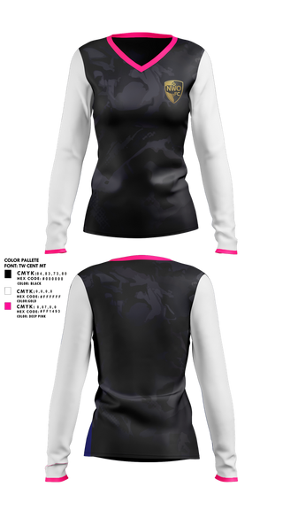 Womens Long Sleeve Vneck Shirt, Northwest Optimist FC, Men's Soccer, Teamtime, Team time, sublimation, custom sports apparel, team uniforms, spirit wear, spiritwear, sports uniforms, custom shirts, team store, custom team store, fundraiser sports, apparel fundraiser