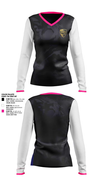 Northwest Optimist FC Women's Long Sleeve V-neck Shirt - 1