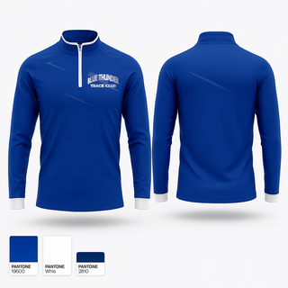 Quarter Zip Jacket, Blue Thunder, Track & Field, Teamtime, Team time, sublimation, custom sports apparel, team uniforms, spirit wear, spiritwear, sports uniforms, custom shirts, team store, custom team store, fundraiser sports, apparel fundraiser
