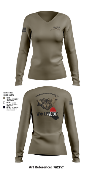 Womens Long Sleeve Vneck Shirt, 229th mp co, Army, Teamtime, Team time, sublimation, custom sports apparel, team uniforms, spirit wear, spiritwear, sports uniforms, custom shirts, team store, custom team store, fundraiser sports, apparel fundraiser