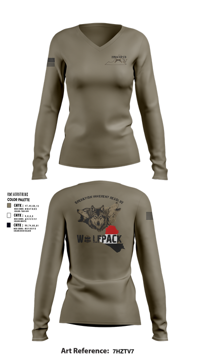 229th mp co Women's Long Sleeve V-neck Shirt - 101