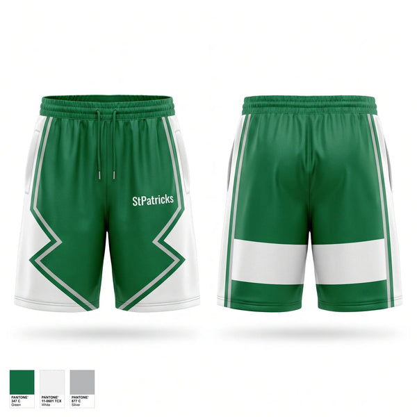 Mens Basketball Shorts, St.Patrick’s, Men's Basketball, Teamtime, Team time, sublimation, custom sports apparel, team uniforms, spirit wear, spiritwear, sports uniforms, custom shirts, team store, custom team store, fundraiser sports, apparel fundraiser