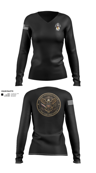 Womens Long Sleeve Vneck Shirt, RSP 2, Army, Teamtime, Team time, sublimation, custom sports apparel, team uniforms, spirit wear, spiritwear, sports uniforms, custom shirts, team store, custom team store, fundraiser sports, apparel fundraiser