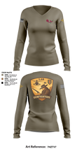 1-1 Attack Battalion, HHC, S2 65636649 Women's Long Sleeve V-neck Shirt - 1