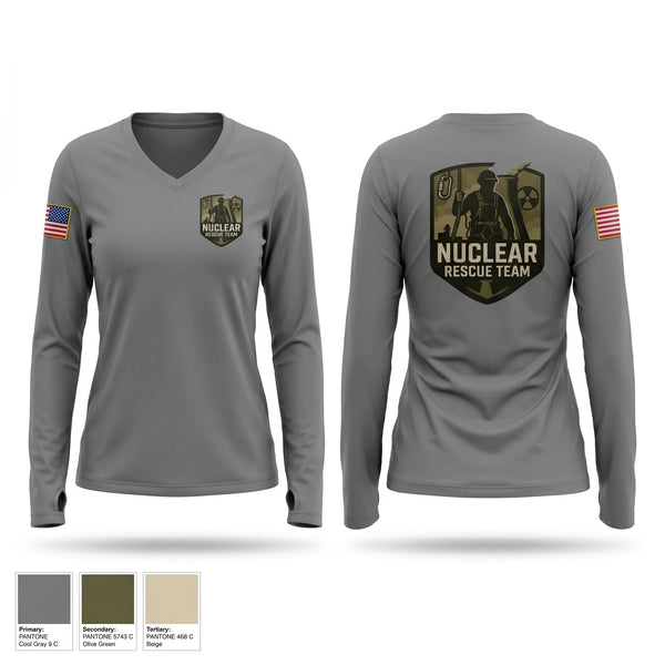Womens Long Sleeve Vneck Shirt, Medtex services, Fire Department, Teamtime, Team time, sublimation, custom sports apparel, team uniforms, spirit wear, spiritwear, sports uniforms, custom shirts, team store, custom team store, fundraiser sports, apparel fundraiser
