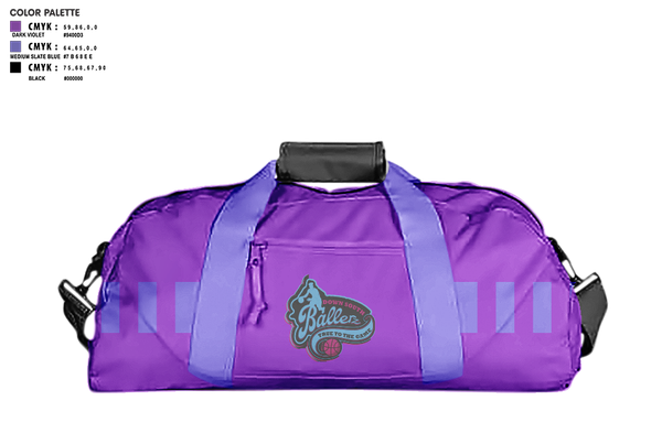 Duffle Bag, Down South Ballerz, Men's Basketball, Teamtime, Team time, sublimation, custom sports apparel, team uniforms, spirit wear, spiritwear, sports uniforms, custom shirts, team store, custom team store, fundraiser sports, apparel fundraiser