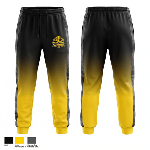 Sweatpants, Legacy School of the Arts, Men's Basketball, Teamtime, Team time, sublimation, custom sports apparel, team uniforms, spirit wear, spiritwear, sports uniforms, custom shirts, team store, custom team store, fundraiser sports, apparel fundraiser
