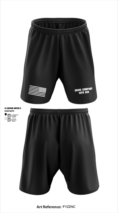 Bravo company 46th ASB 11488182 Athletic Shorts With Pockets - 3