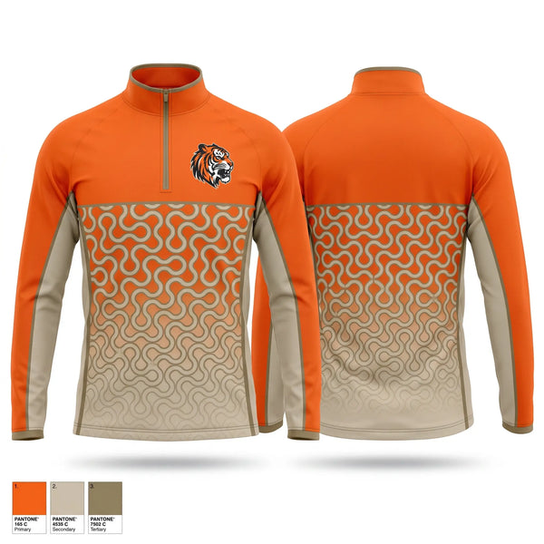 Quarter Zip Jacket, HERRIN TIGERS, Cross Country, Teamtime, Team time, sublimation, custom sports apparel, team uniforms, spirit wear, spiritwear, sports uniforms, custom shirts, team store, custom team store, fundraiser sports, apparel fundraiser