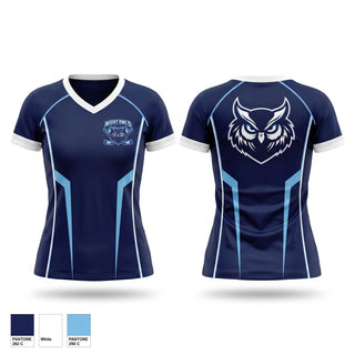 Womens Short Sleeve Vneck Shirt, Night Owls, Ice Hockey, Teamtime, Team time, sublimation, custom sports apparel, team uniforms, spirit wear, spiritwear, sports uniforms, custom shirts, team store, custom team store, fundraiser sports, apparel fundraiser