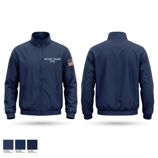 Windbreaker, USS John F. Kennedy CV-67, Navy, Teamtime, Team time, sublimation, custom sports apparel, team uniforms, spirit wear, spiritwear, sports uniforms, custom shirts, team store, custom team store, fundraiser sports, apparel fundraiser