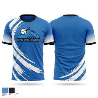 Short Sleeve Performance Shirt, Belleville Rockies, Baseball, Teamtime, Team time, sublimation, custom sports apparel, team uniforms, spirit wear, spiritwear, sports uniforms, custom shirts, team store, custom team store, fundraiser sports, apparel fundraiser