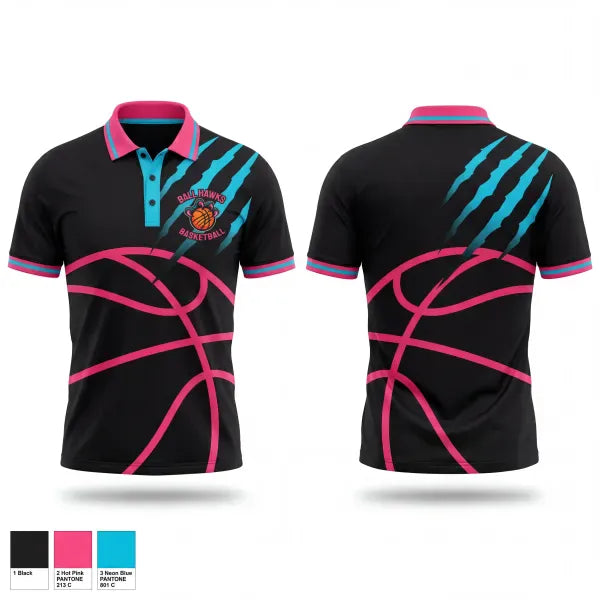 Short Sleeve Performance Polo, Ball Hawks, Men's Basketball, Teamtime, Team time, sublimation, custom sports apparel, team uniforms, spirit wear, spiritwear, sports uniforms, custom shirts, team store, custom team store, fundraiser sports, apparel fundraiser