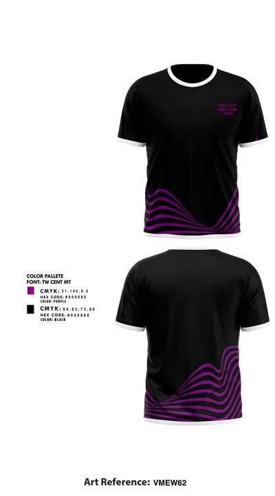 Simplicity Dance Team 81874019 Short Sleeve Performance Shirt - 3