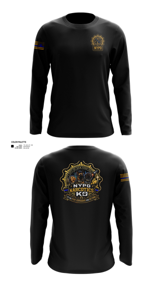 Long Sleeve Performance Shirt, NYPD NARCOTICS K9, Police, Teamtime, Team time, sublimation, custom sports apparel, team uniforms, spirit wear, spiritwear, sports uniforms, custom shirts, team store, custom team store, fundraiser sports, apparel fundraiser