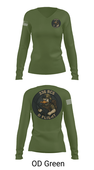 Womens Long Sleeve Vneck Shirt, 336 RCS D Flight, , Teamtime, Team time, sublimation, custom sports apparel, team uniforms, spirit wear, spiritwear, sports uniforms, custom shirts, team store, custom team store, fundraiser sports, apparel fundraiser