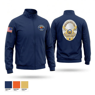 Windbreaker, Seaside Police Department, Police, Teamtime, Team time, sublimation, custom sports apparel, team uniforms, spirit wear, spiritwear, sports uniforms, custom shirts, team store, custom team store, fundraiser sports, apparel fundraiser