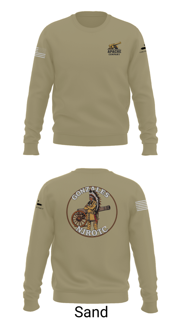 Crew Neck Sweatshirt, NJROTC Apache Company, , Teamtime, Team time, sublimation, custom sports apparel, team uniforms, spirit wear, spiritwear, sports uniforms, custom shirts, team store, custom team store, fundraiser sports, apparel fundraiser