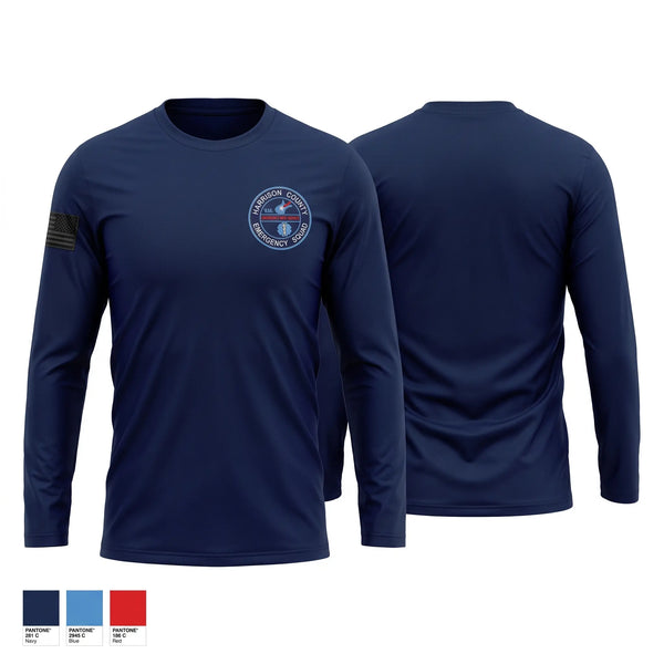 Long Sleeve Performance Shirt, Harrison County Emergency Squad, EMS/EMT, Teamtime, Team time, sublimation, custom sports apparel, team uniforms, spirit wear, spiritwear, sports uniforms, custom shirts, team store, custom team store, fundraiser sports, apparel fundraiser