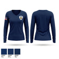 JTEMS 52768476 Women's Long Sleeve V-neck Shirt - 1