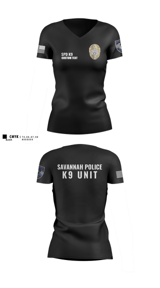 Womens Short Sleeve Vneck Shirt, SPD K9, Police, Teamtime, Team time, sublimation, custom sports apparel, team uniforms, spirit wear, spiritwear, sports uniforms, custom shirts, team store, custom team store, fundraiser sports, apparel fundraiser
