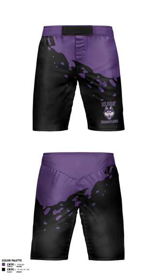 Fight Shorts, Elgin Huskies, Wrestling, Teamtime, Team time, sublimation, custom sports apparel, team uniforms, spirit wear, spiritwear, sports uniforms, custom shirts, team store, custom team store, fundraiser sports, apparel fundraiser