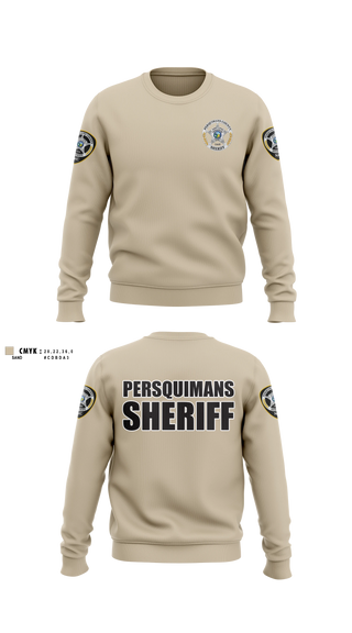 Crew Neck Sweatshirt, Perquimans County Sheriff's Office, Police, Teamtime, Team time, sublimation, custom sports apparel, team uniforms, spirit wear, spiritwear, sports uniforms, custom shirts, team store, custom team store, fundraiser sports, apparel fundraiser