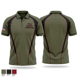 Short Sleeve Performance Polo, 333rd Engineer Detachment, Army, Teamtime, Team time, sublimation, custom sports apparel, team uniforms, spirit wear, spiritwear, sports uniforms, custom shirts, team store, custom team store, fundraiser sports, apparel fundraiser